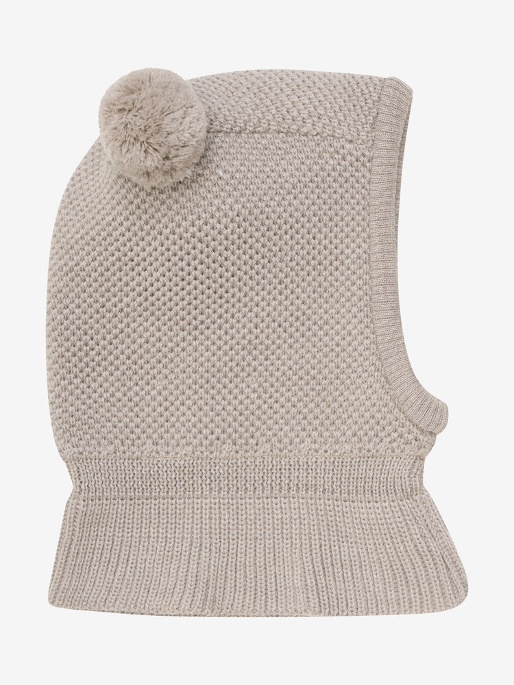 (460366) Balaclava Windstop Pompoms - Camel Melange - MintMouse (Unicorner Concept Store)
