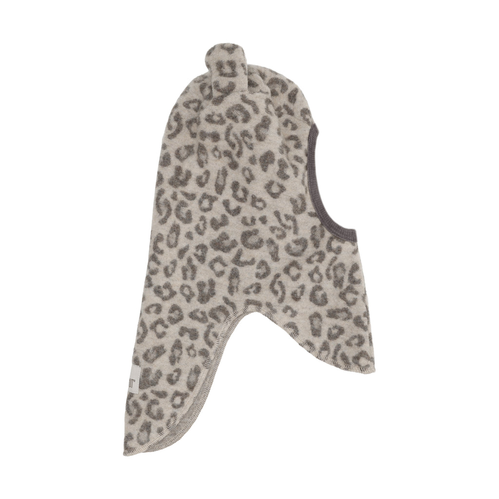 (460505) Balaclava Ears Wool Fleece Jac - Camel Melange