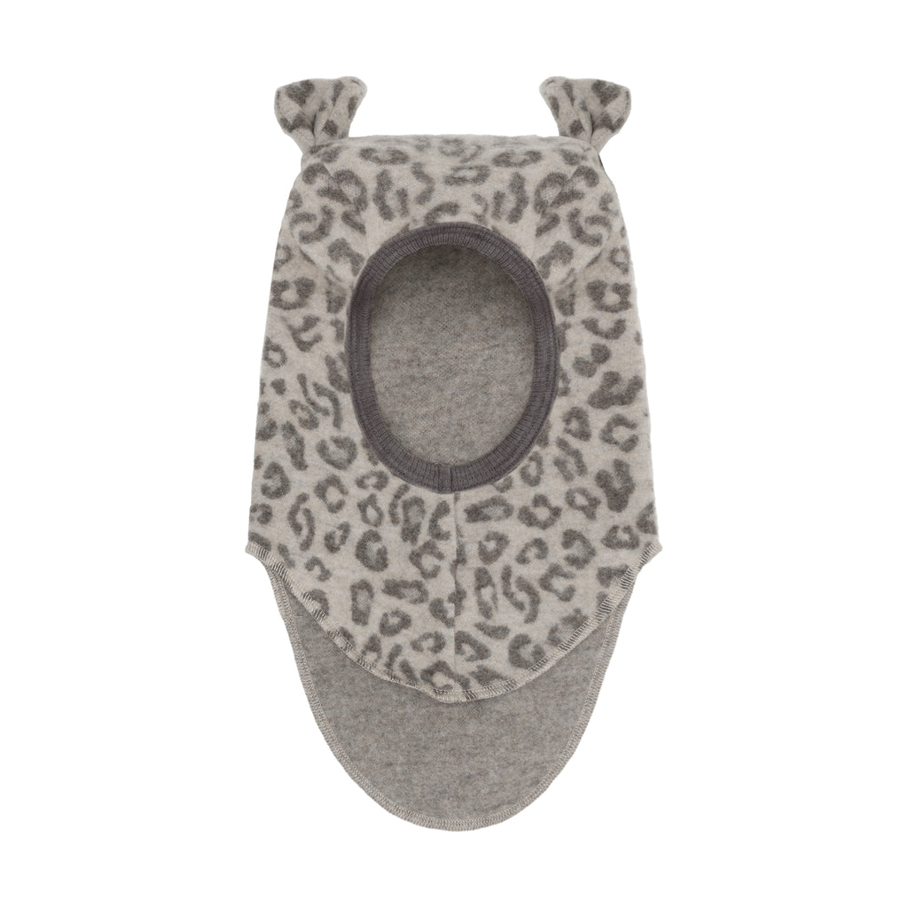 (460505) Balaclava Ears Wool Fleece Jac - Camel Melange
