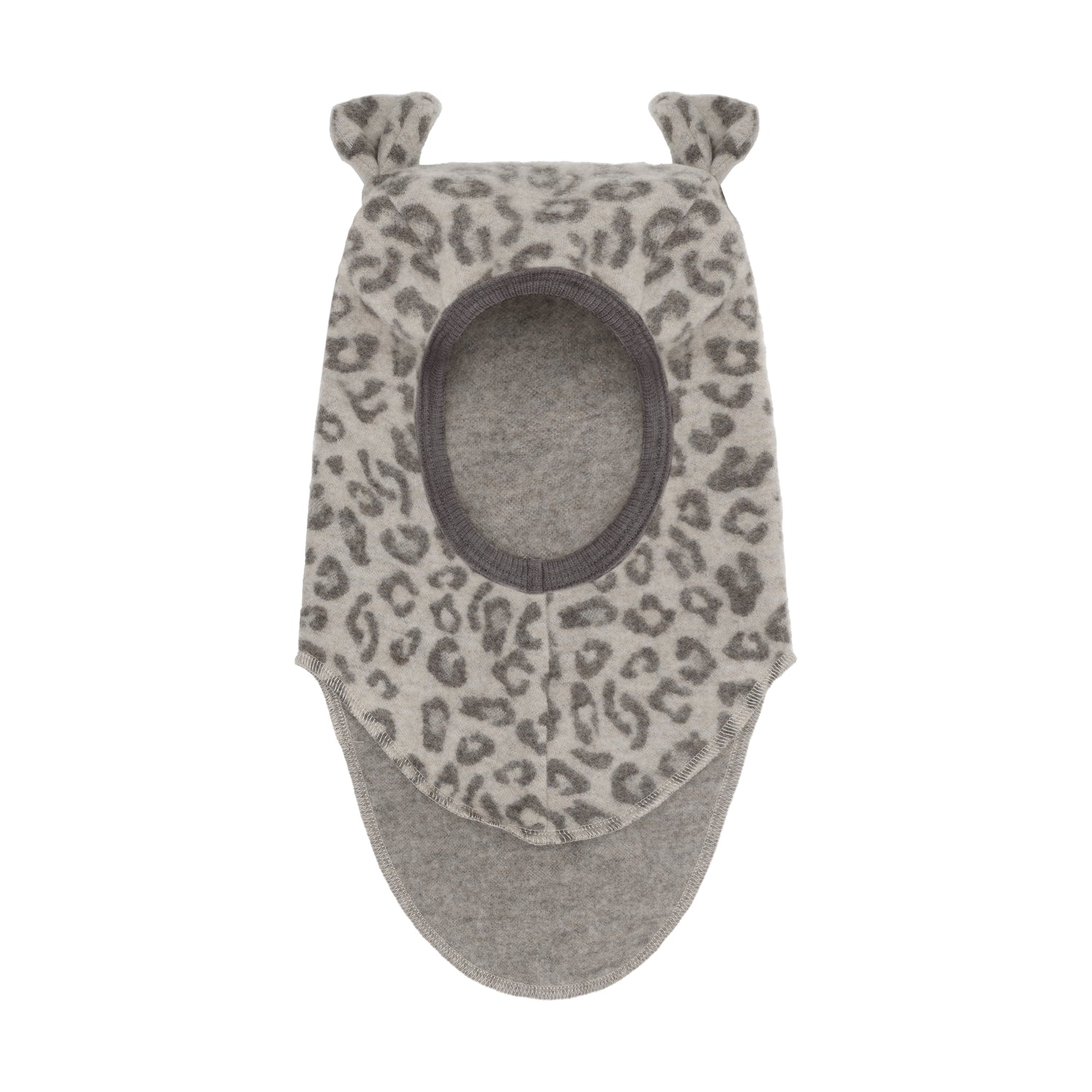 (460505) Balaclava Ears Wool Fleece Jac - Camel Melange