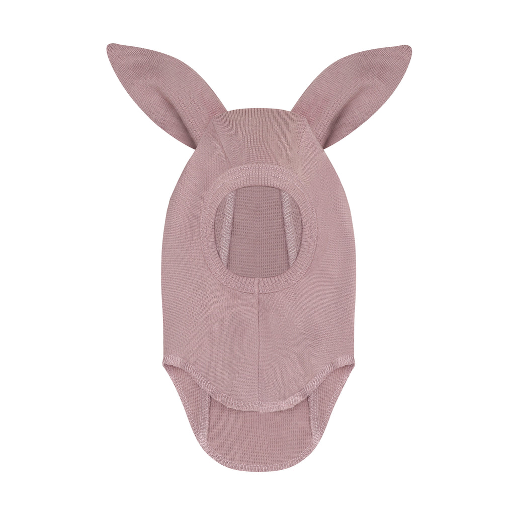 (460514) Balaclava Ears Wool Rib - Woodrose