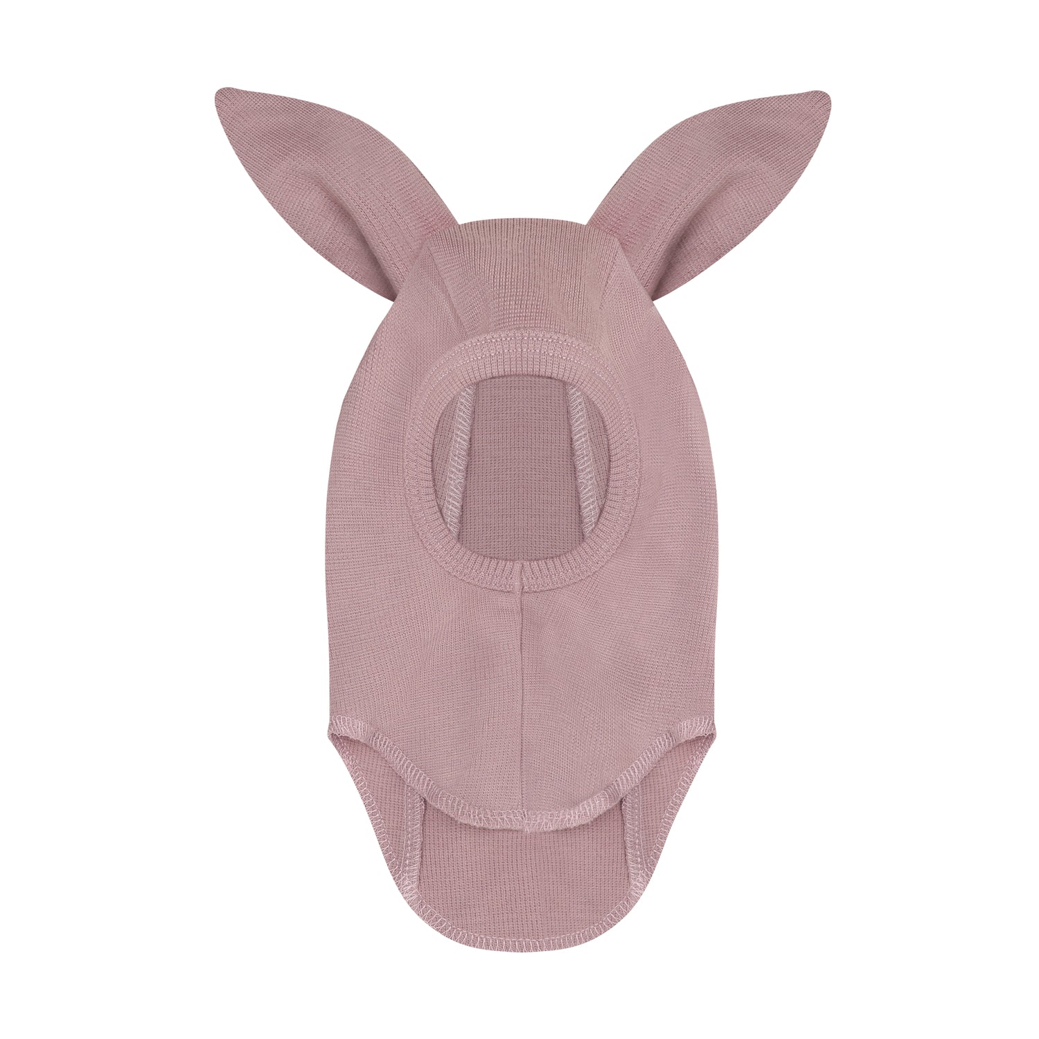 (460514) Balaclava Ears Wool Rib - Woodrose