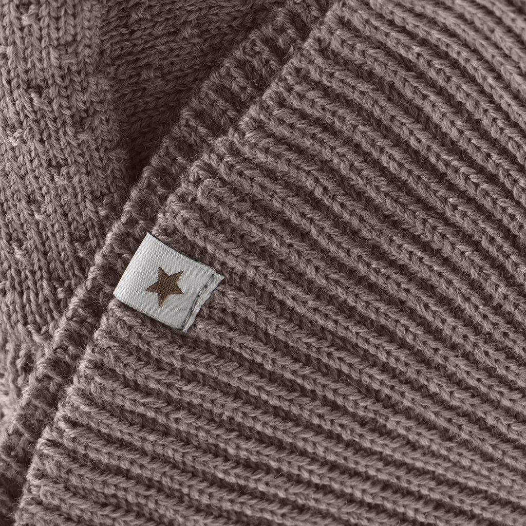 (460529) Balaclava Ears Wool Knit - Cinder Melange