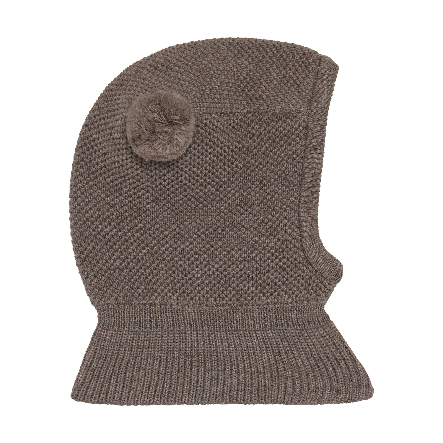 (460531) Balaclava Windstop Pompoms -  Cinder Melange