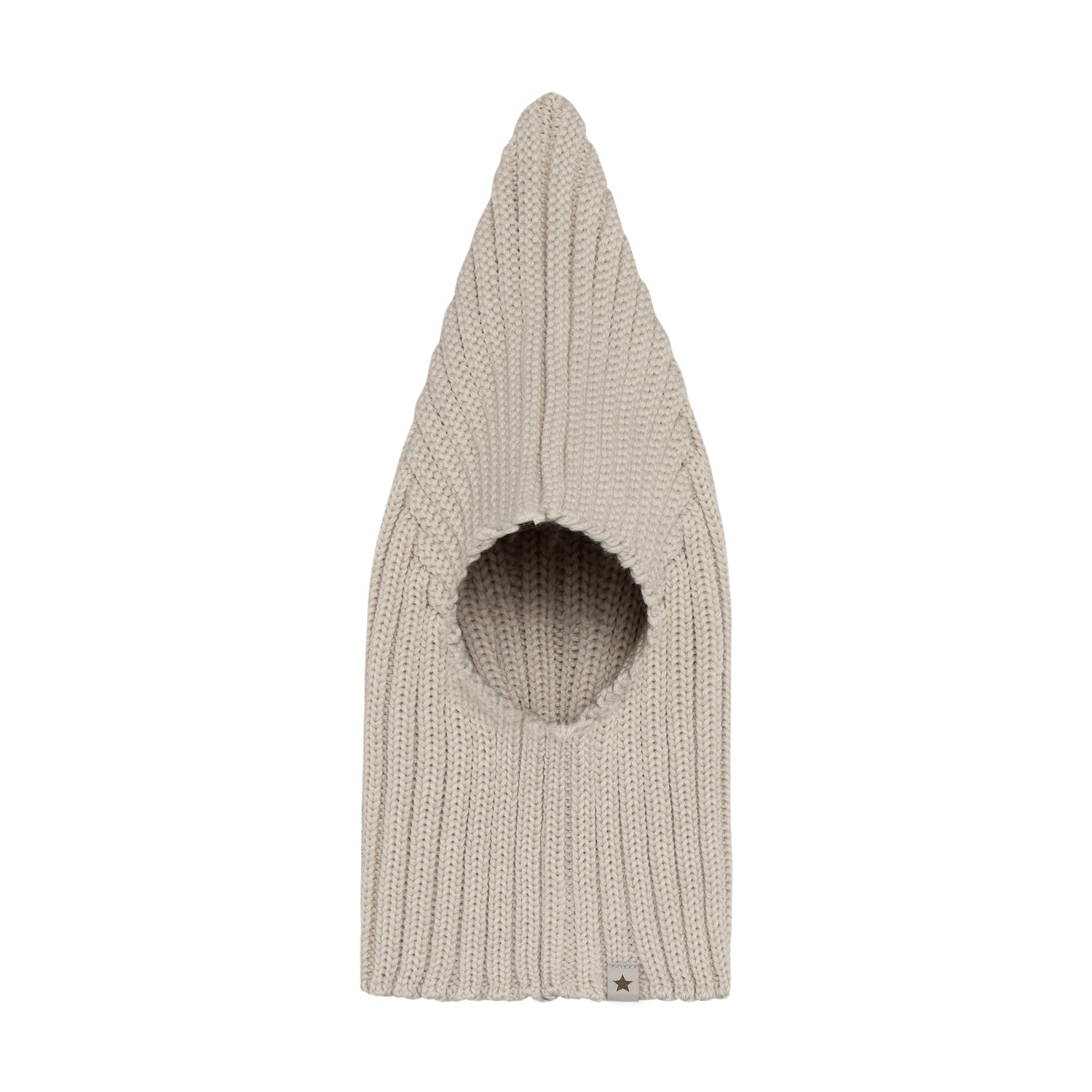 (460532) Balaclava Pixie Wool Knit -Sand Melange