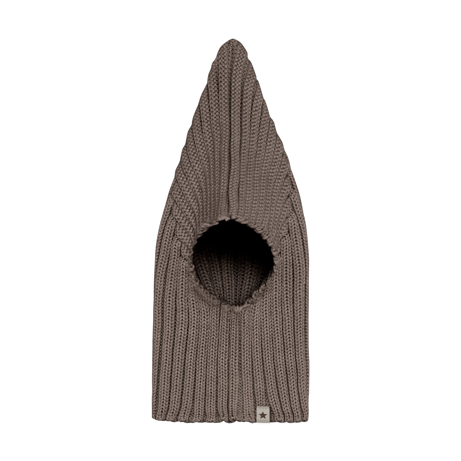 (460532) Balaclava Pixie Wool Knit - Cinder Melange