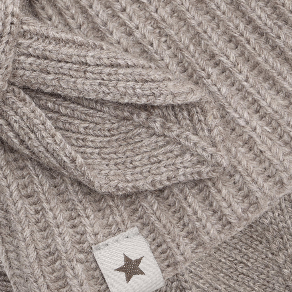 (460537) Balaclava Ears Wool Knit - Savannah Melange
