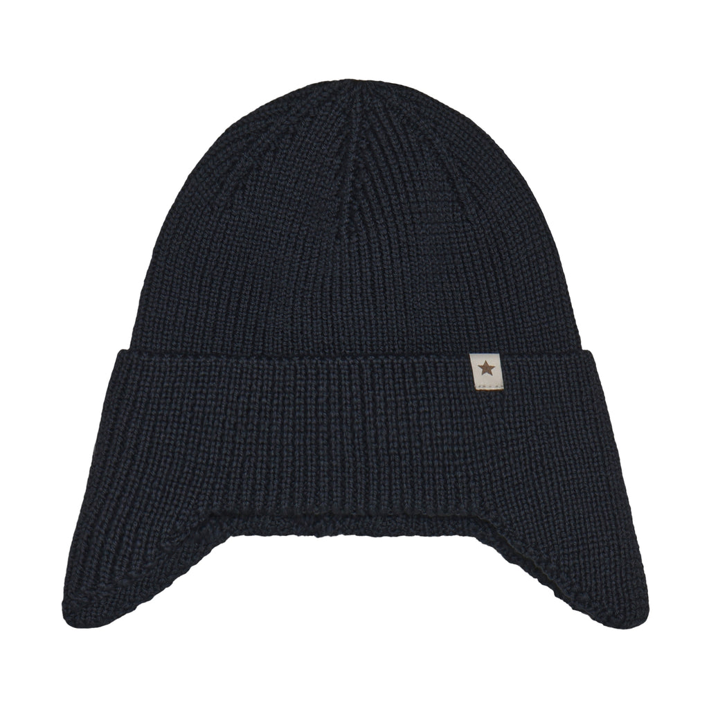(460568) Hat Wool Knit Windstop -  Dark Navy