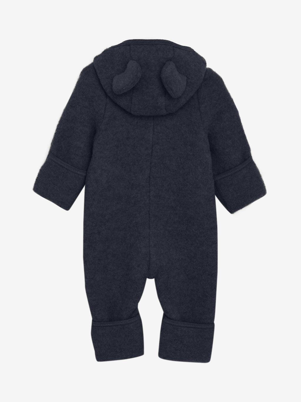 Huttelihut - Pram Suit Ears Wool Fleece - Navy Melange - MintMouse (Unicorner Concept Store)