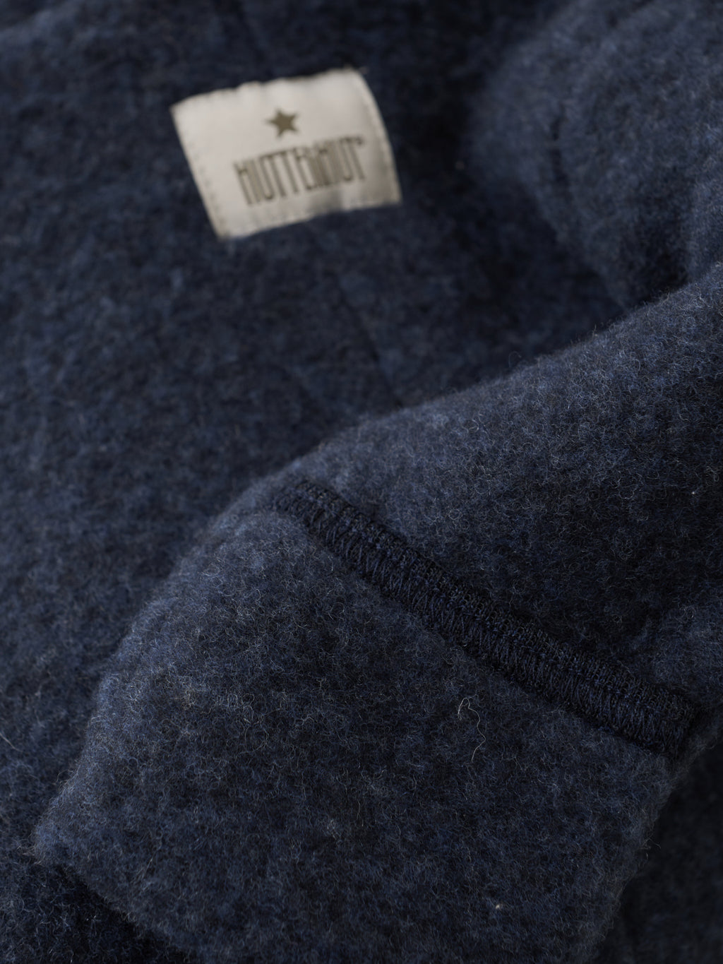 Huttelihut - Pram Suit Ears Wool Fleece - Navy Melange - MintMouse (Unicorner Concept Store)