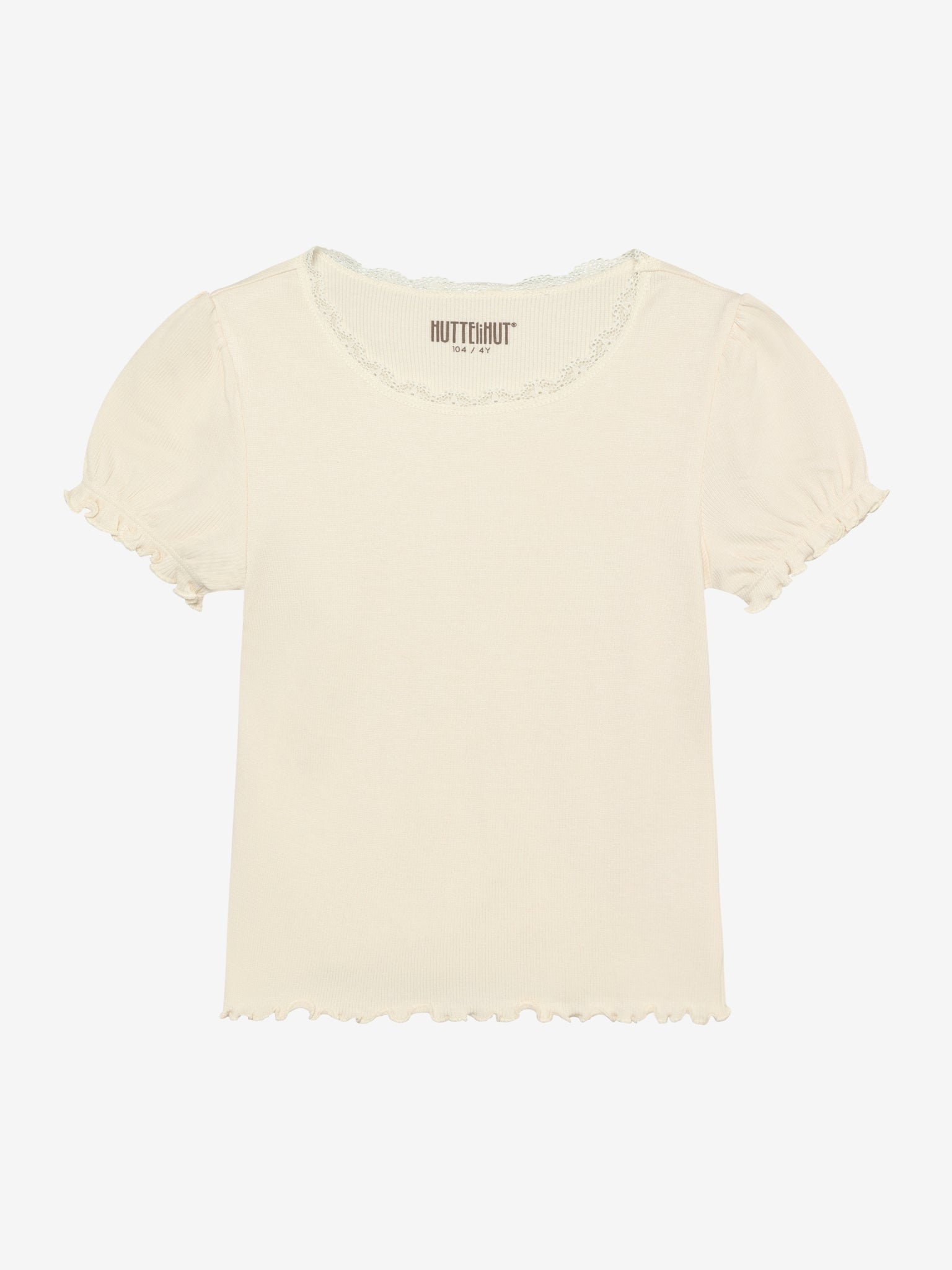 480883 T-shirt SS Rib - Antique White 1015