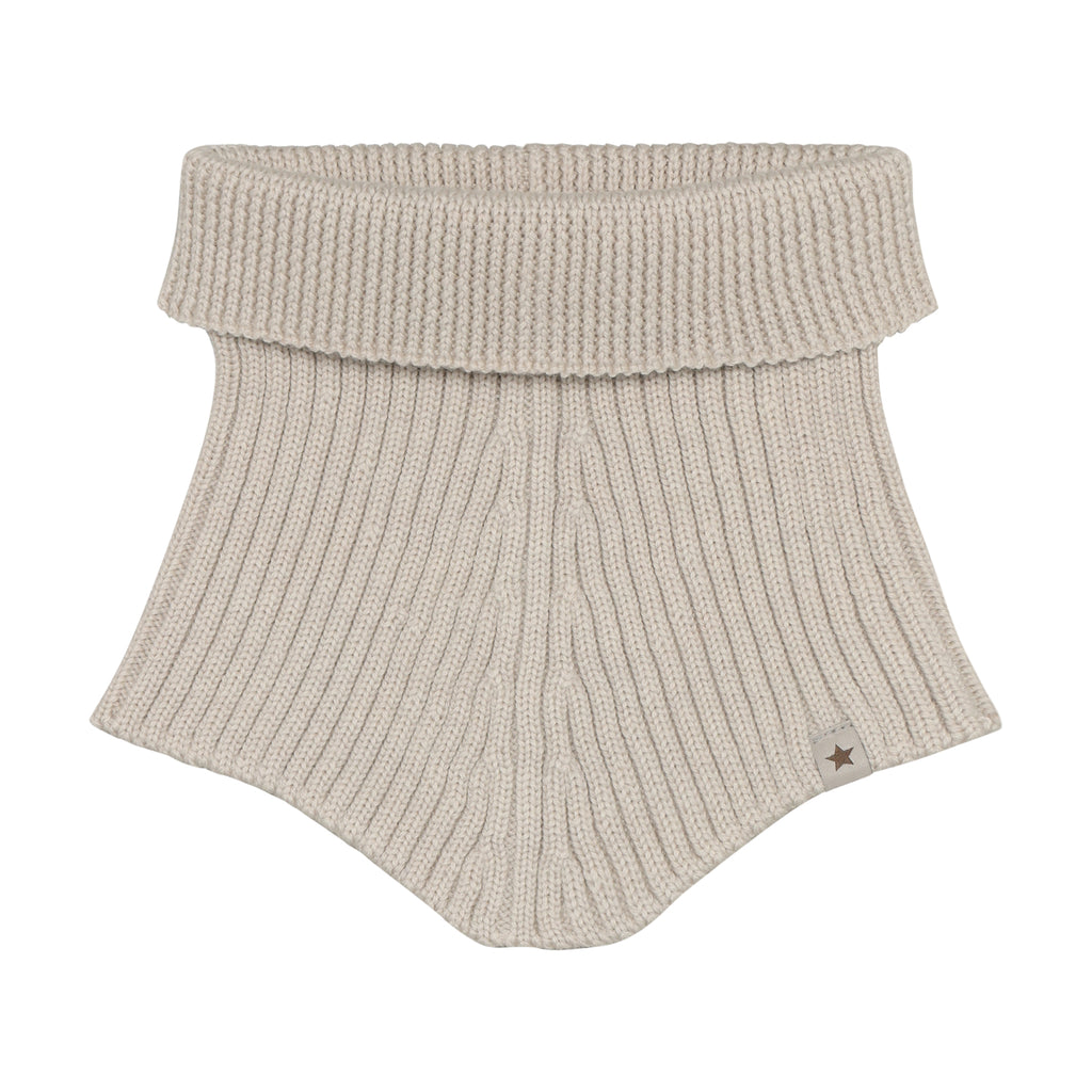 (481018) Neck Warmer Wool Knit -  Sand Melange