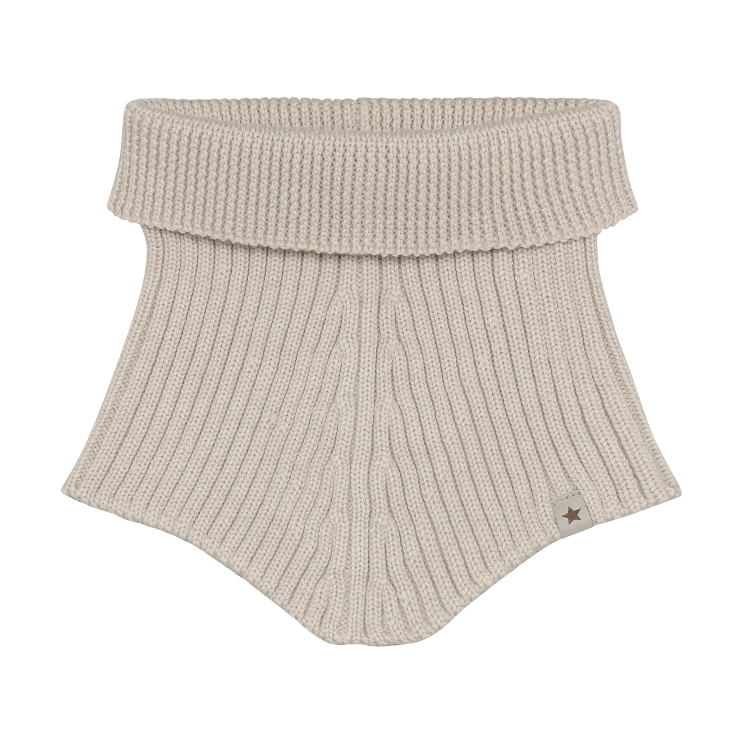 (481018) Neck Warmer Wool Knit -  Sand Melange