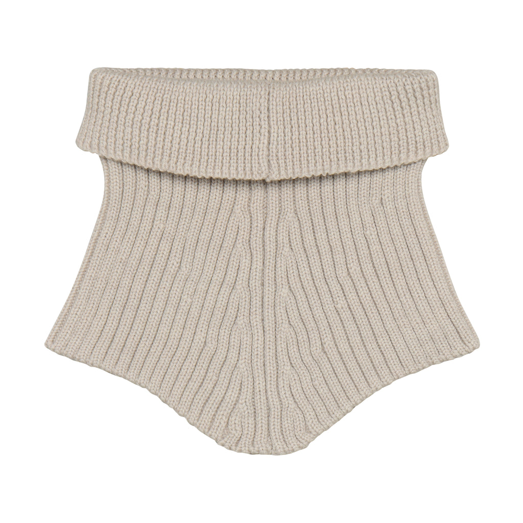 (481018) Neck Warmer Wool Knit -  Sand Melange