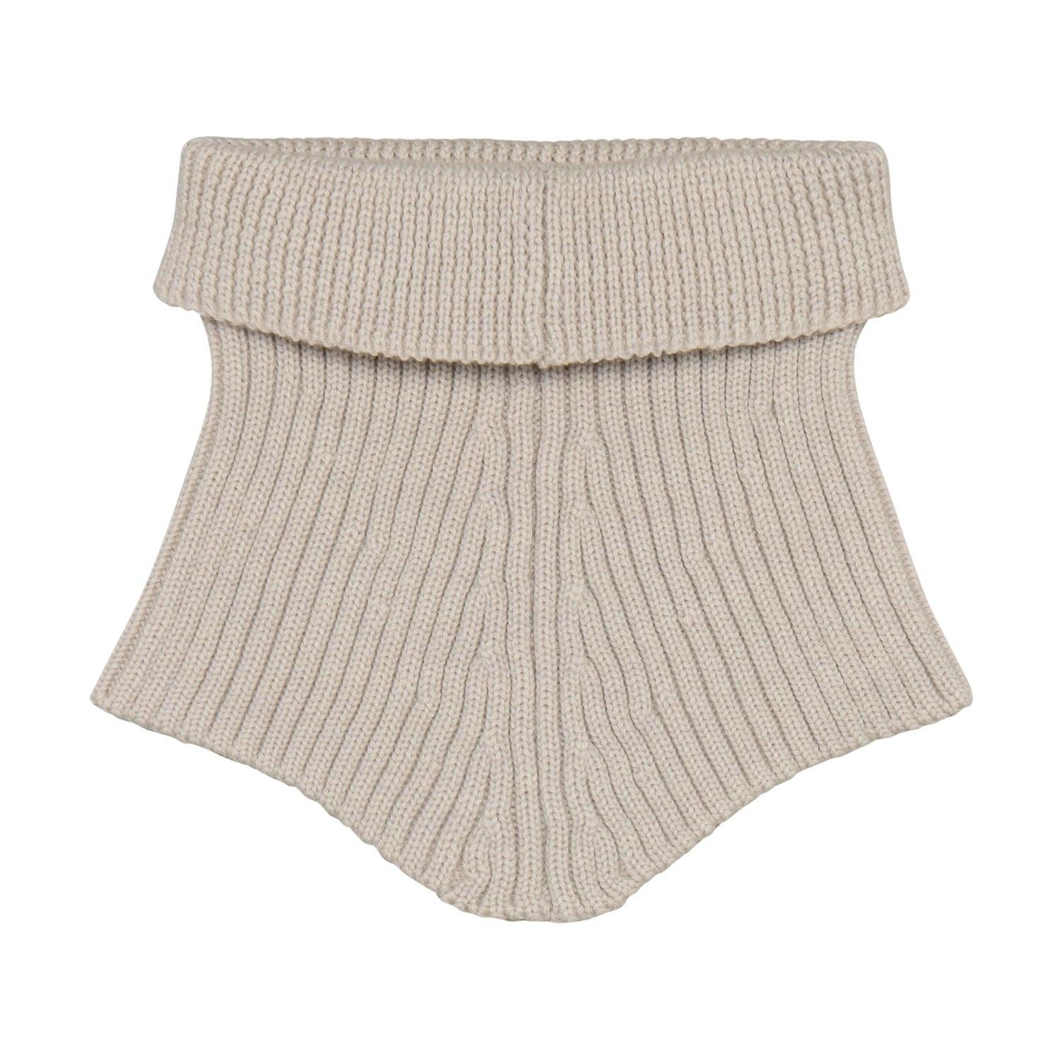 (481018) Neck Warmer Wool Knit -  Sand Melange