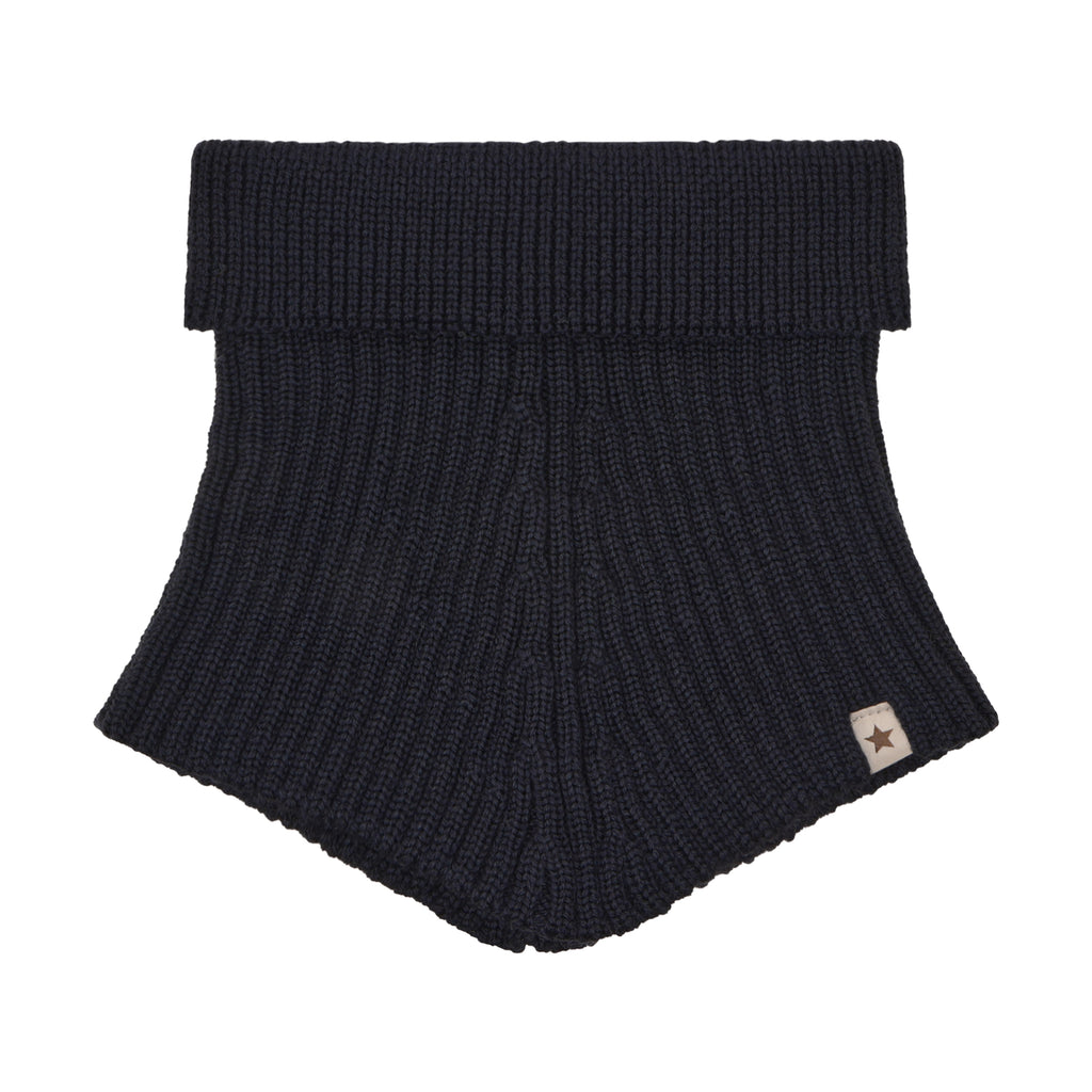 (481018) Neck Warmer Wool Knit -  Dark Navy