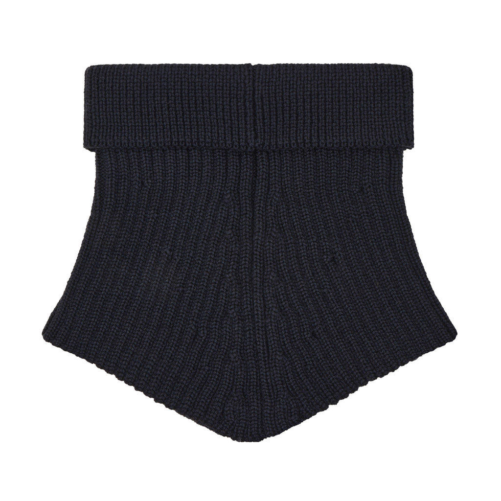 (481018) Neck Warmer Wool Knit -  Dark Navy