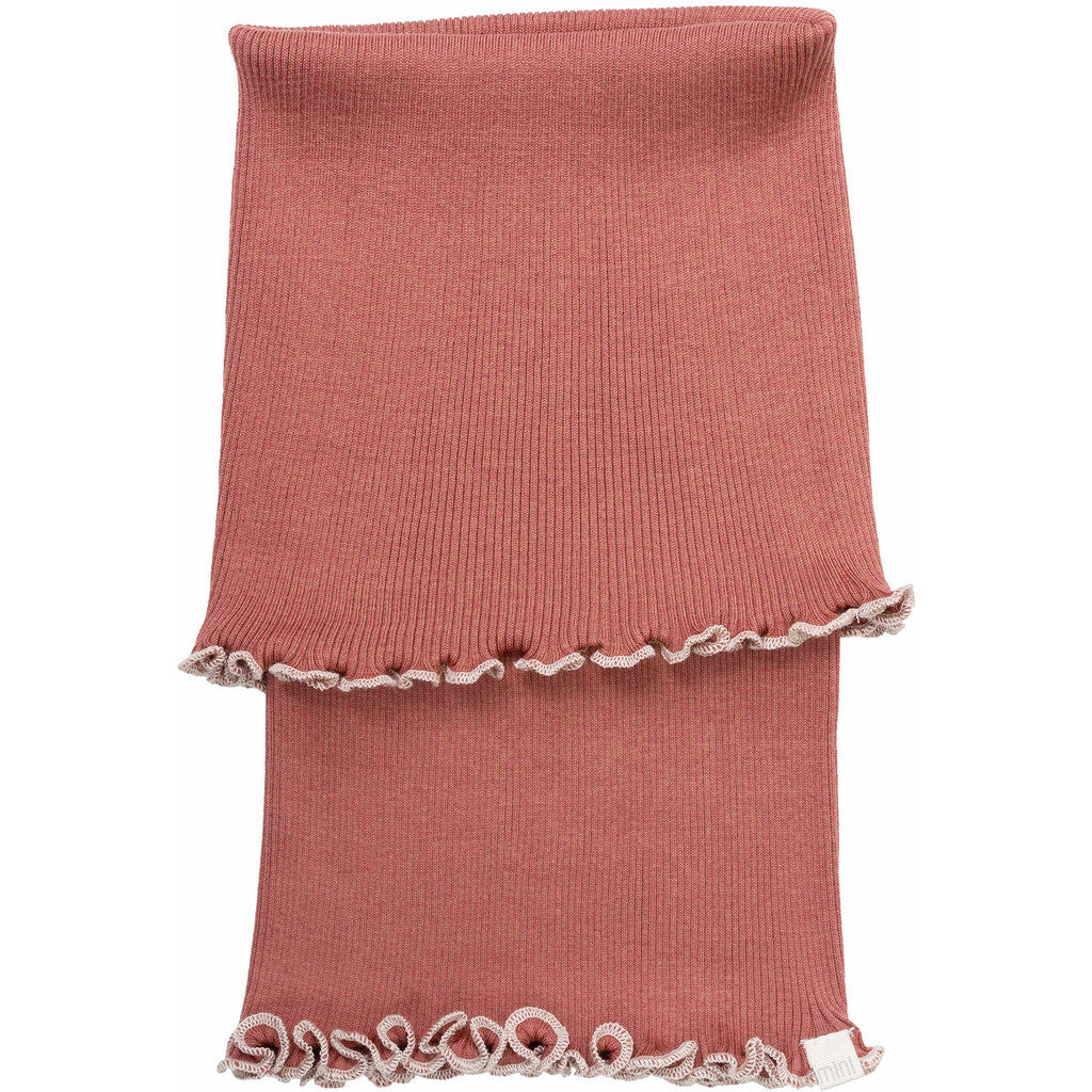 (491) Birkin - Tube Scarf wool Antique red with Sweet Rose contrast - MintMouse (Unicorner Concept Store)