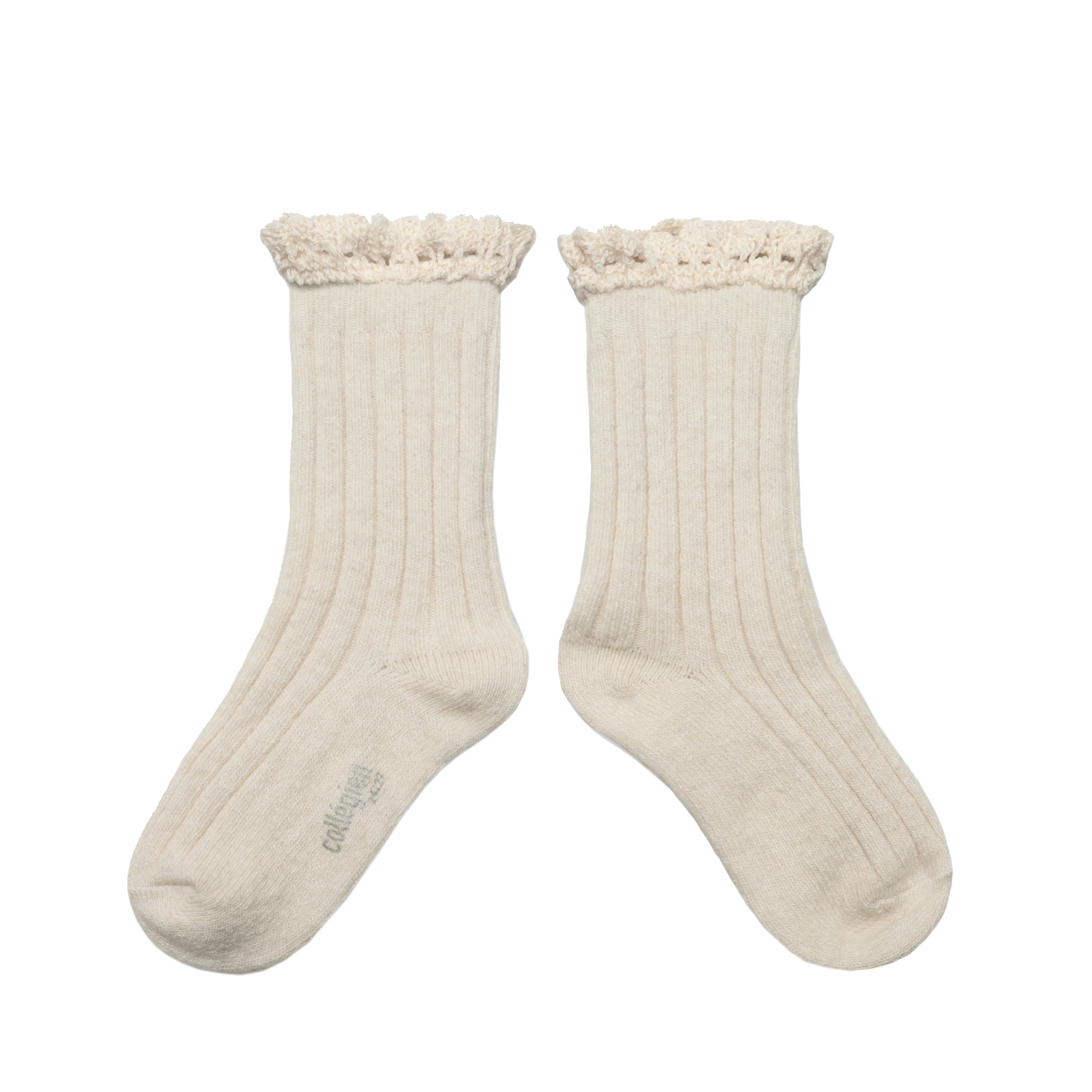 Hermine Chaussettes cachemire et laine avec dentelle - Doux Agneaux