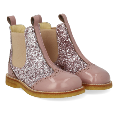 Chelsea boots  with brogue lace pattern - Faded Rose / Blossom - MintMouse (Unicorner Concept Store)