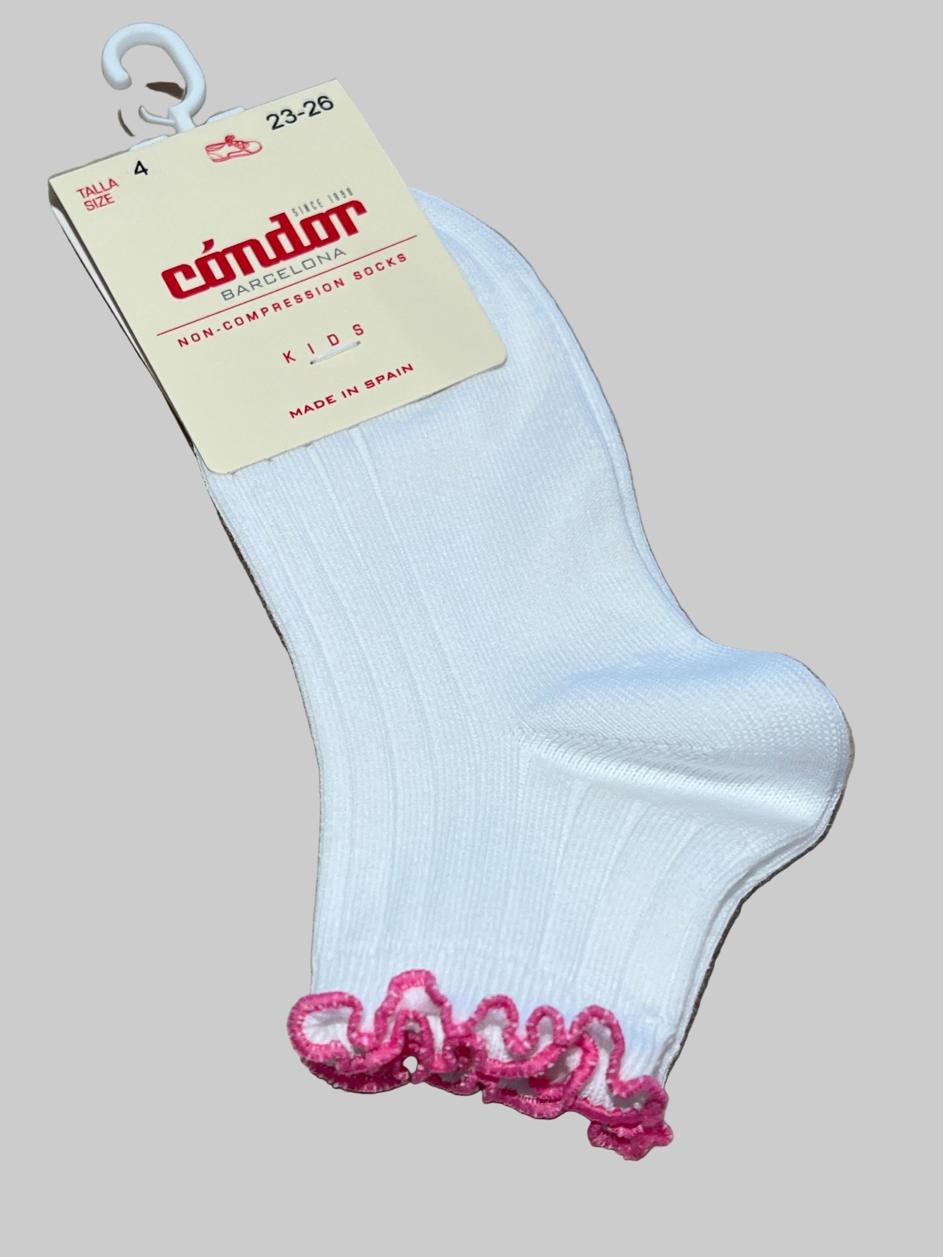 Ankle Rib socks with contrasted curling 2496 / 4 Color 053 - MintMouse (Unicorner Concept Store)