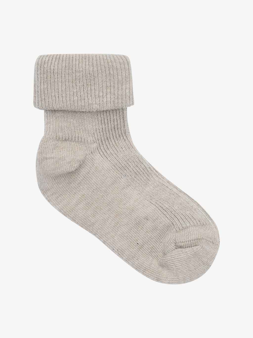 5068 Minymo - Baby rib sock w. fold (2-pack) - Light Taupe - MintMouse (Unicorner Concept Store)