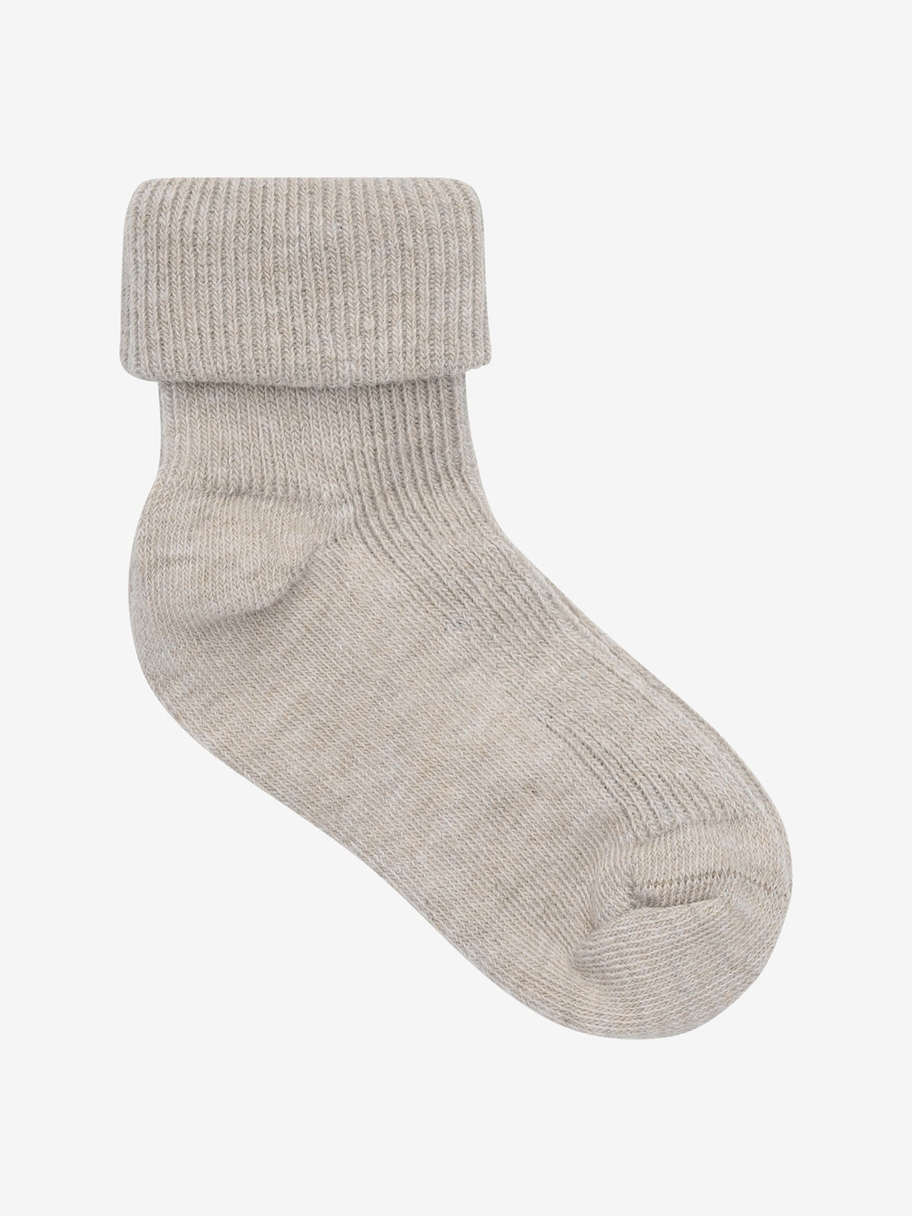 5068 Minymo - Baby rib sock w. fold (2-pack) - Light Taupe - MintMouse (Unicorner Concept Store)