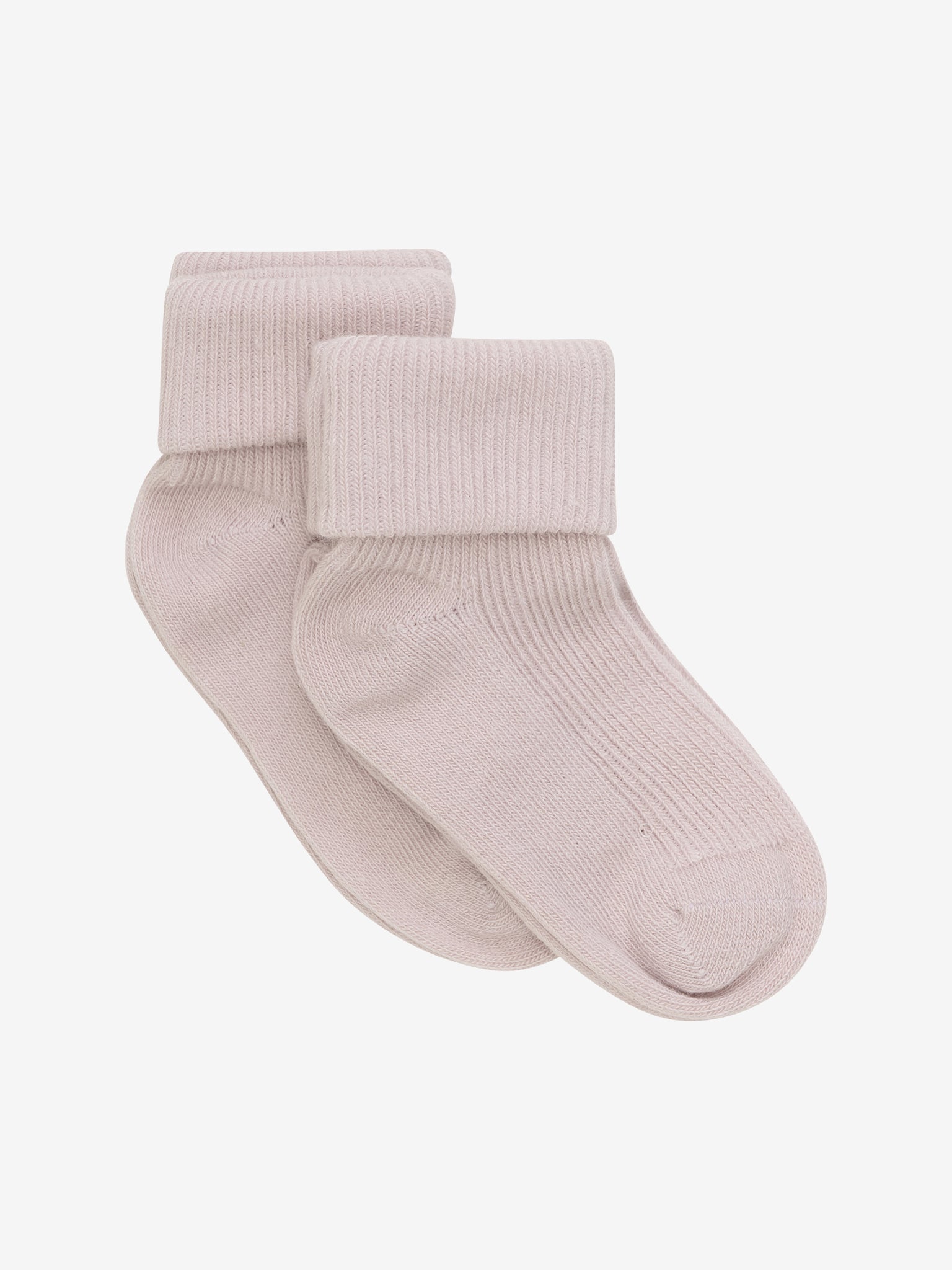 5068 Minymo - Baby rib sock w. fold (2-pack) - Shell - MintMouse (Unicorner Concept Store)