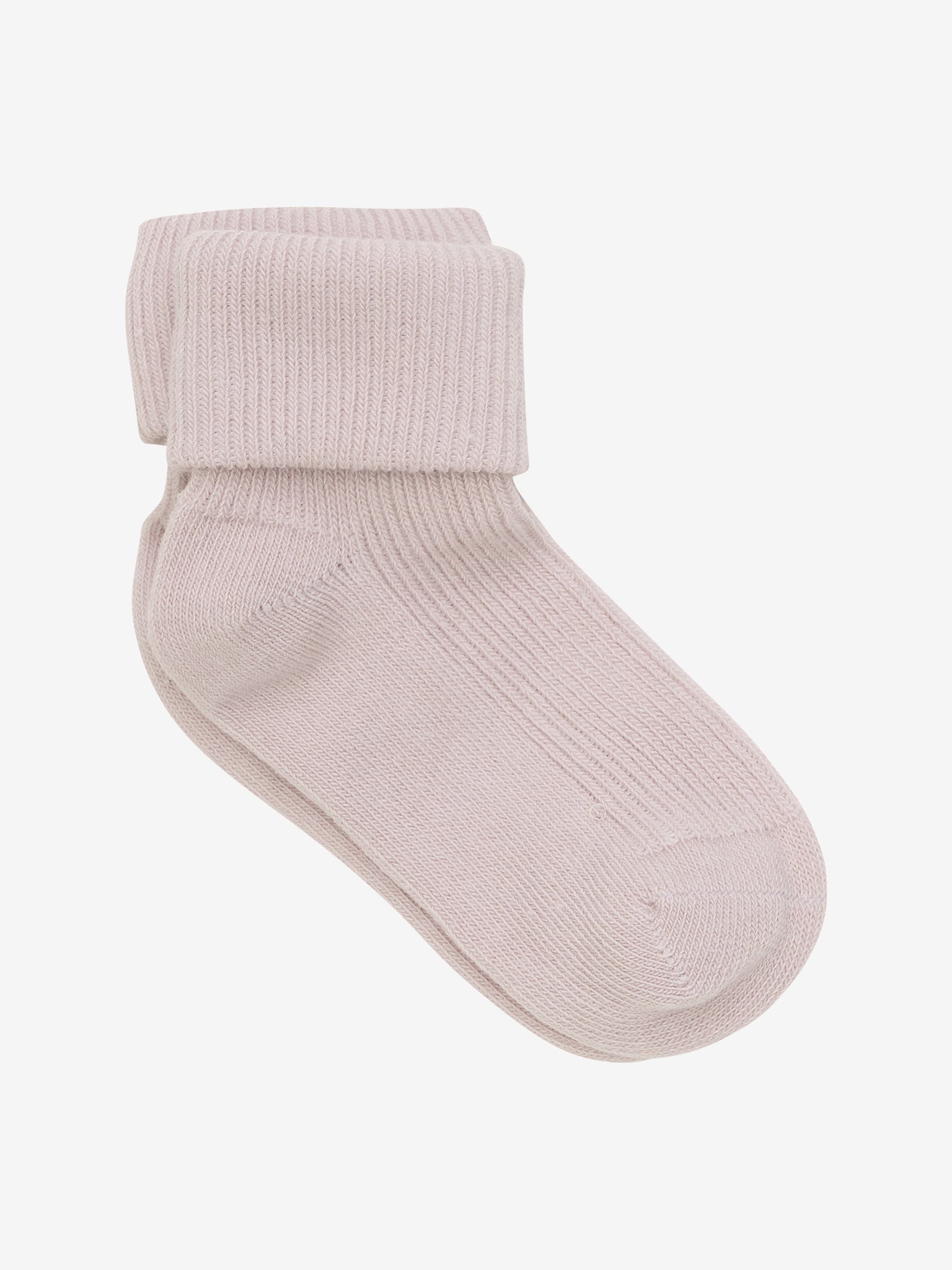 5068 Minymo - Baby rib sock w. fold (2-pack) - Shell - MintMouse (Unicorner Concept Store)