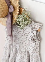 Patterned muslin dress - Delicate wild flowers