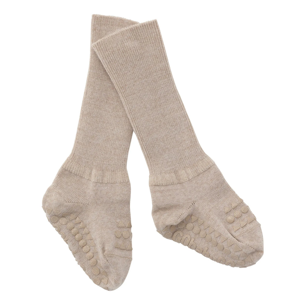 Anti-slip Merino socks - Sand