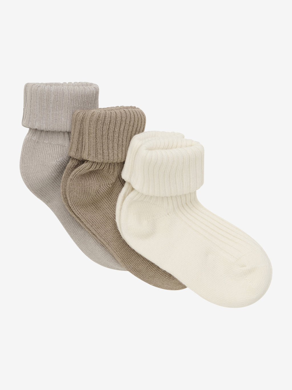 5755 Minymo - Baby sock rib (3 pack) - Light Taupe - MintMouse (Unicorner Concept Store)