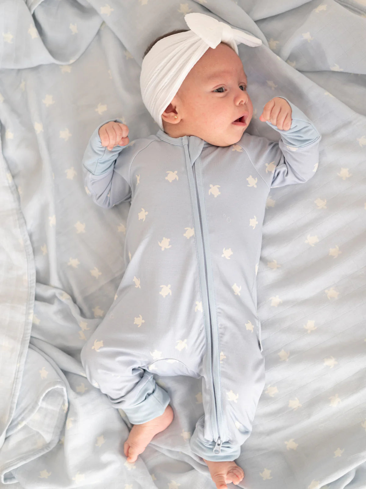 PE069 Sea Turtles Zippy Romper - MintMouse (Unicorner Concept Store)