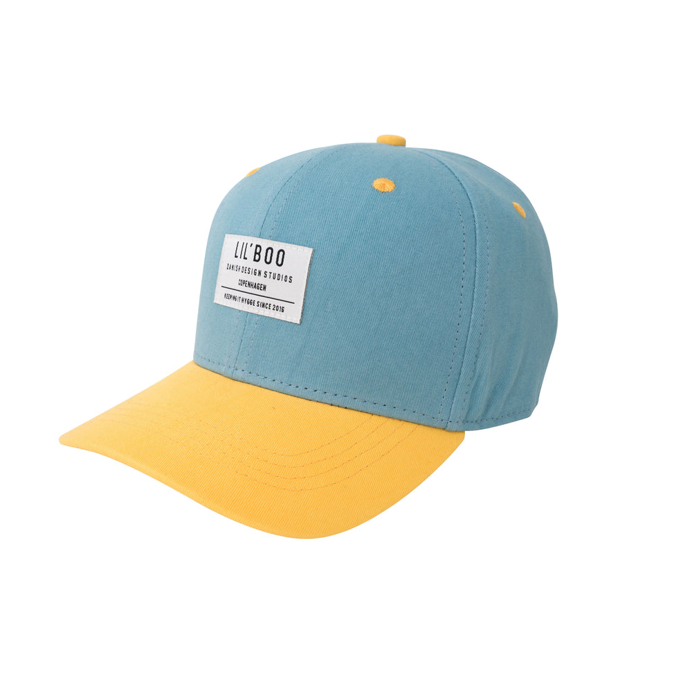 Organic Block Snapback - Teal/Yellow