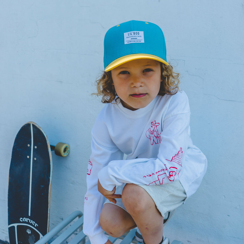 Organic Block Snapback - Teal/Yellow - MintMouse (Unicorner Concept Store)