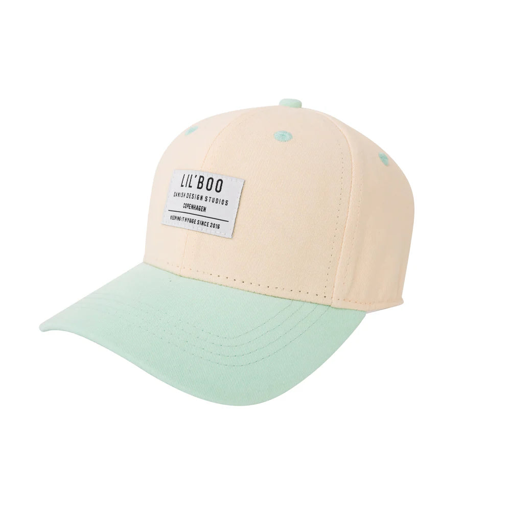 Organic Block Snapback - Peach/Mint
