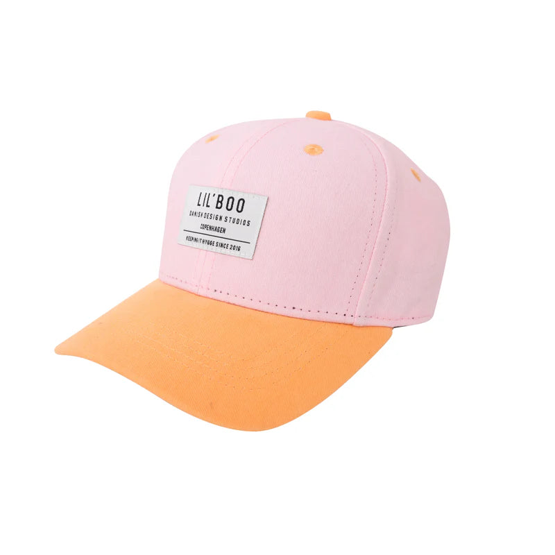 Organic Block Snapback - Pink/Orange