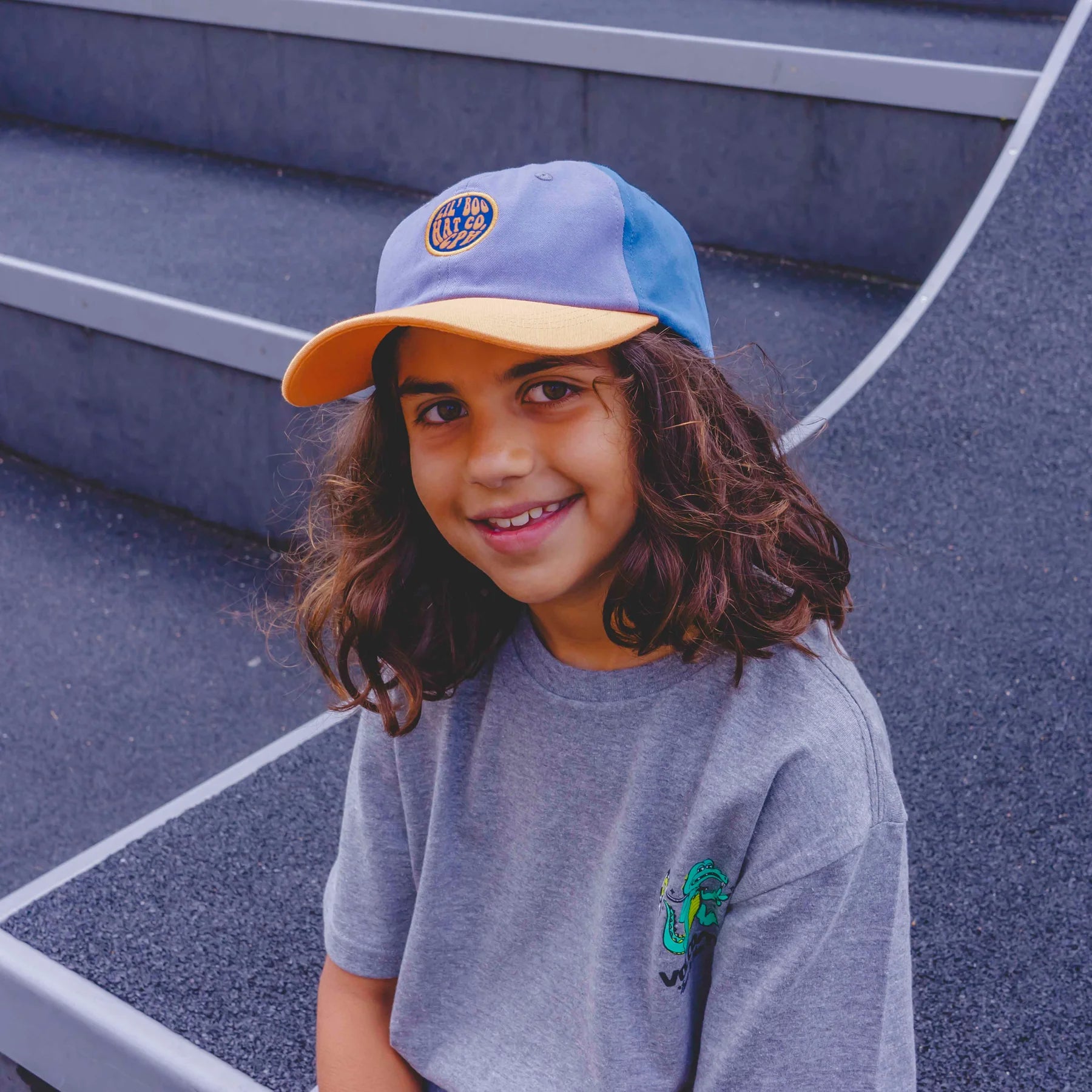 Block Storm Dad Cap - Orange/teal - MintMouse (Unicorner Concept Store)