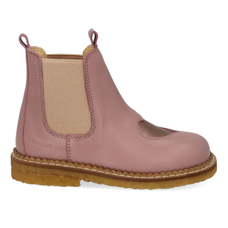 Chelsea boots with heart - Faded Rose/Rose Copper/Rose Elastic