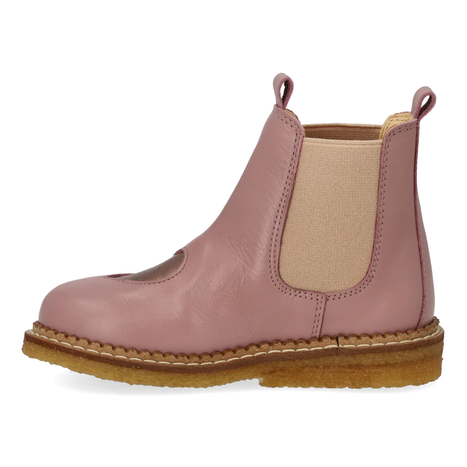 Chelsea boots with heart - Faded Rose/Rose Copper/Rose Elastic
