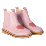 Chelsea boots with heart - Mauve