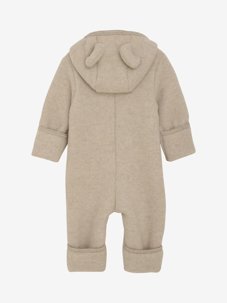 Huttelihut - Pram Suit Ears Wool Fleece - Camel melange - MintMouse (Unicorner Concept Store)