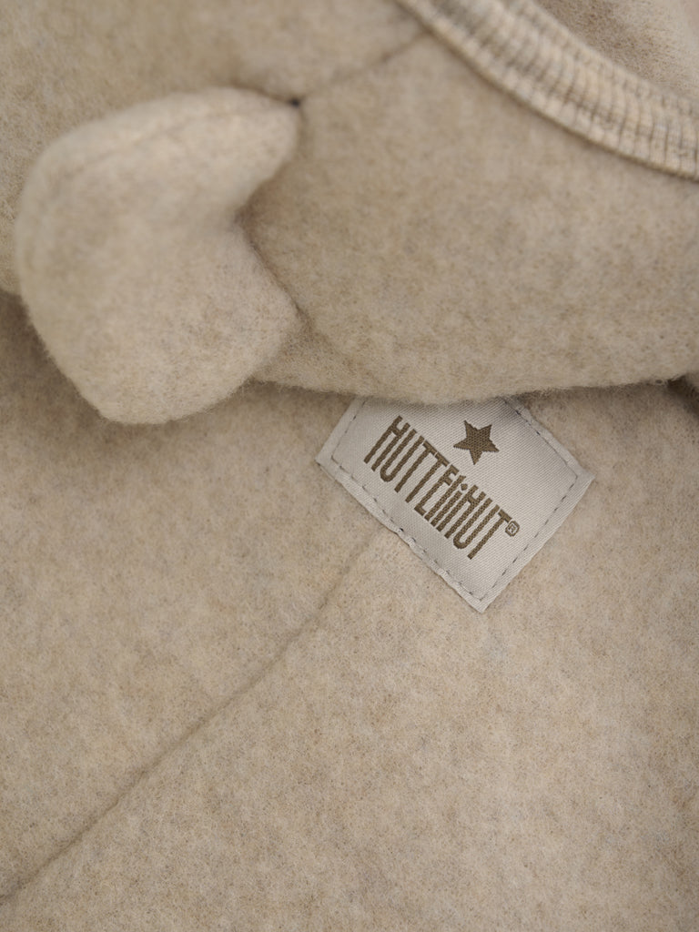 Huttelihut - Pram Suit Ears Wool Fleece - Camel melange - MintMouse (Unicorner Concept Store)
