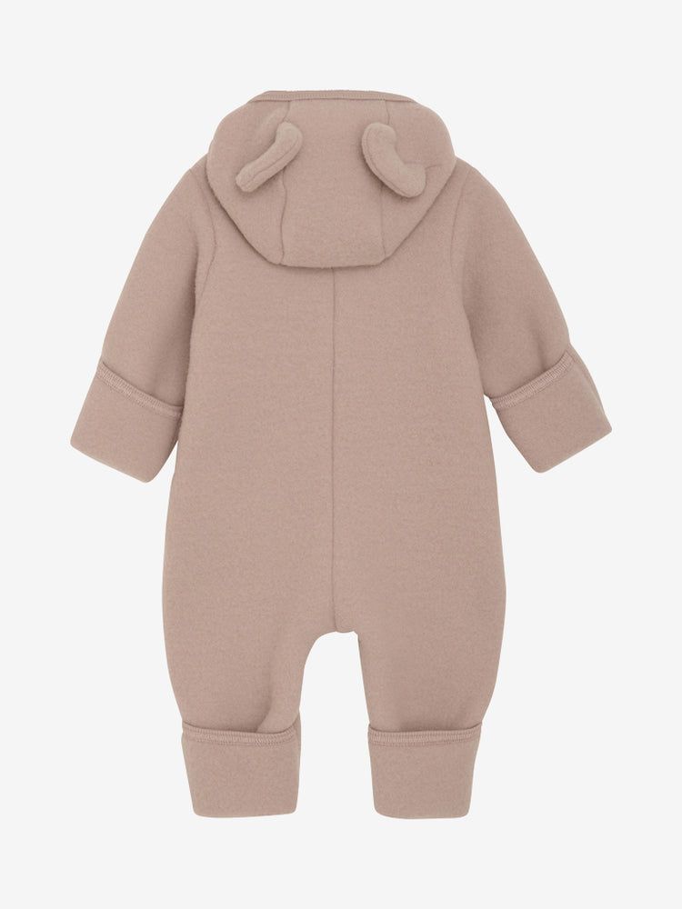 Huttelihut 6488 - Pram Suit Ears Wool Fleece - Mahogany Rose - MintMouse (Unicorner Concept Store)