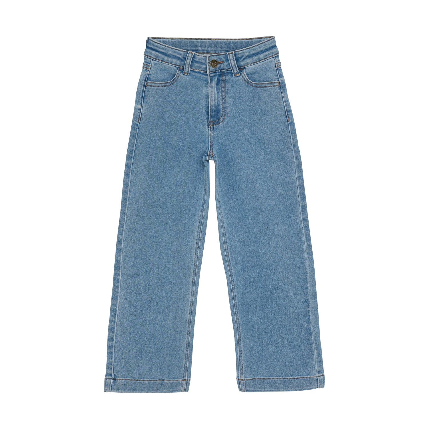(6532-710) Minymo - Jeans wide loose fit - Light dusty blue