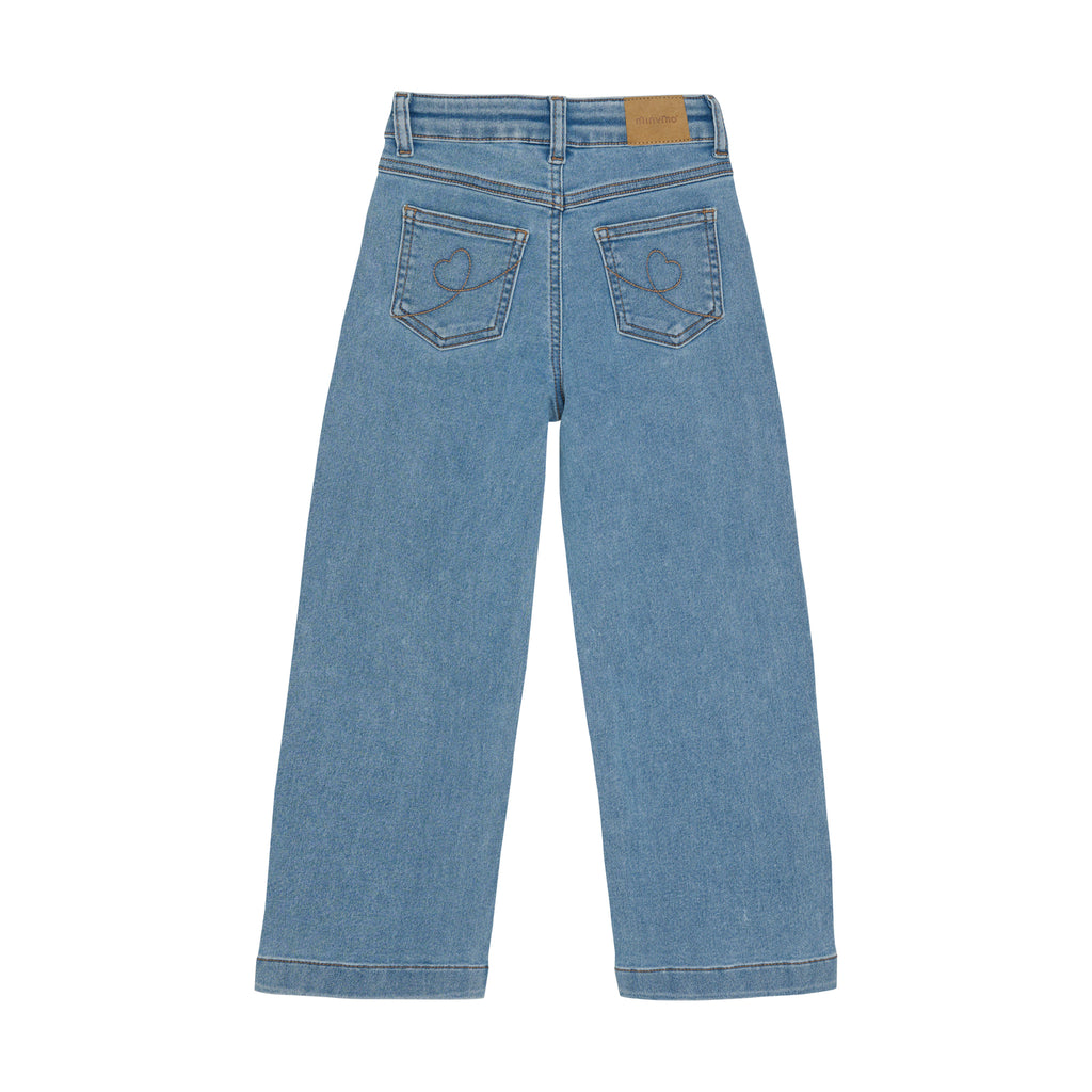 (6532-710) Minymo - Jeans wide loose fit - Light dusty blue