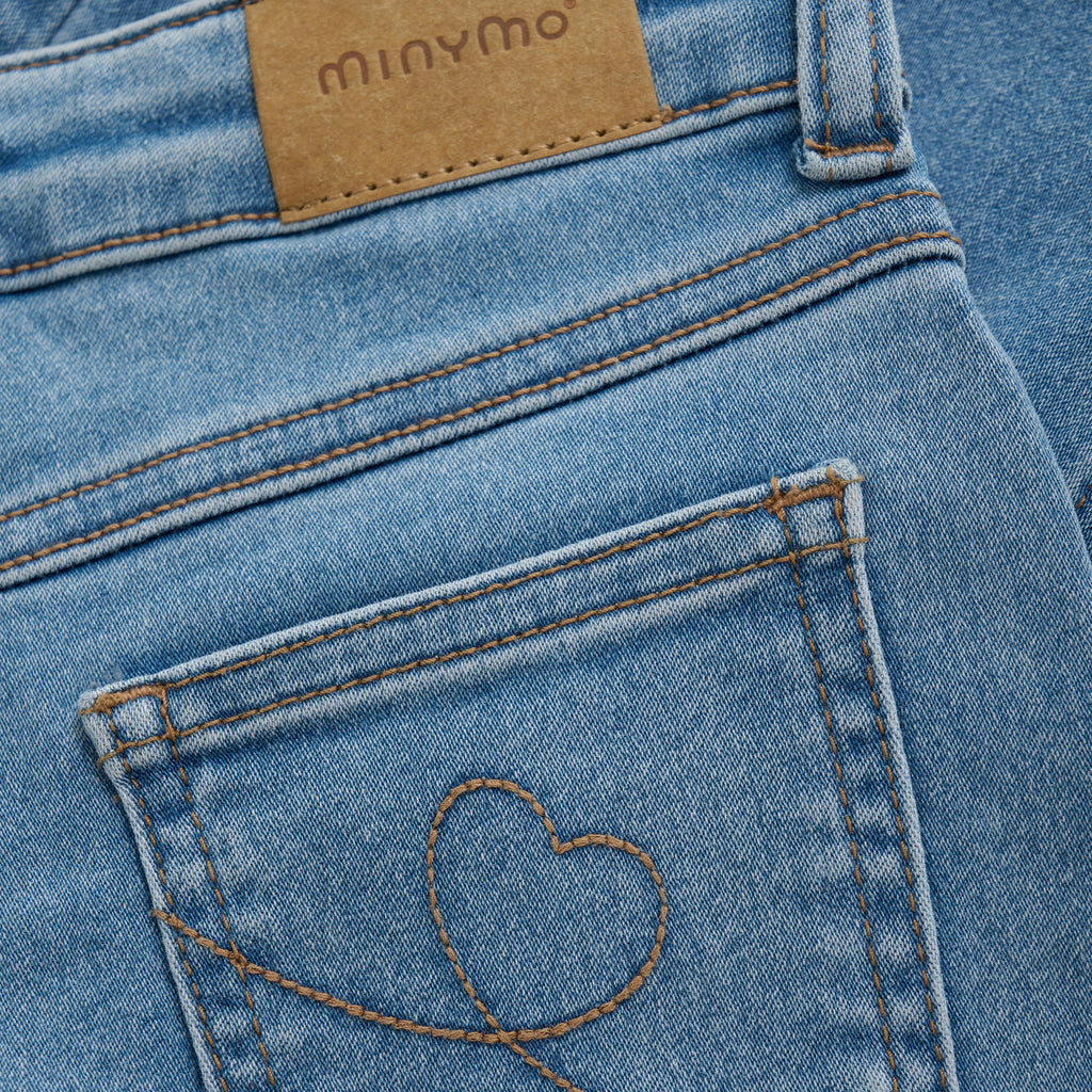(6532-710) Minymo - Jeans wide loose fit - Light dusty blue
