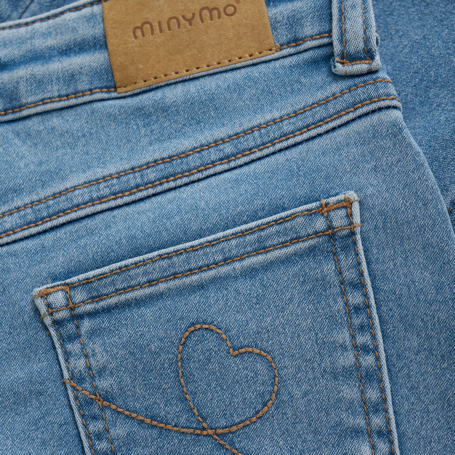 (6532-710) Minymo - Jeans wide loose fit - Light dusty blue