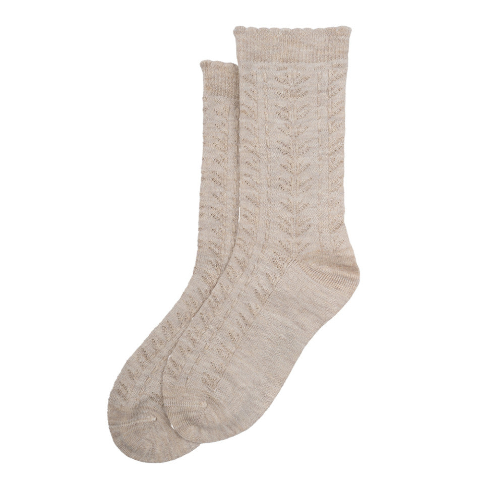 MP18 Bamboo Socks Pattern - Off White Melange