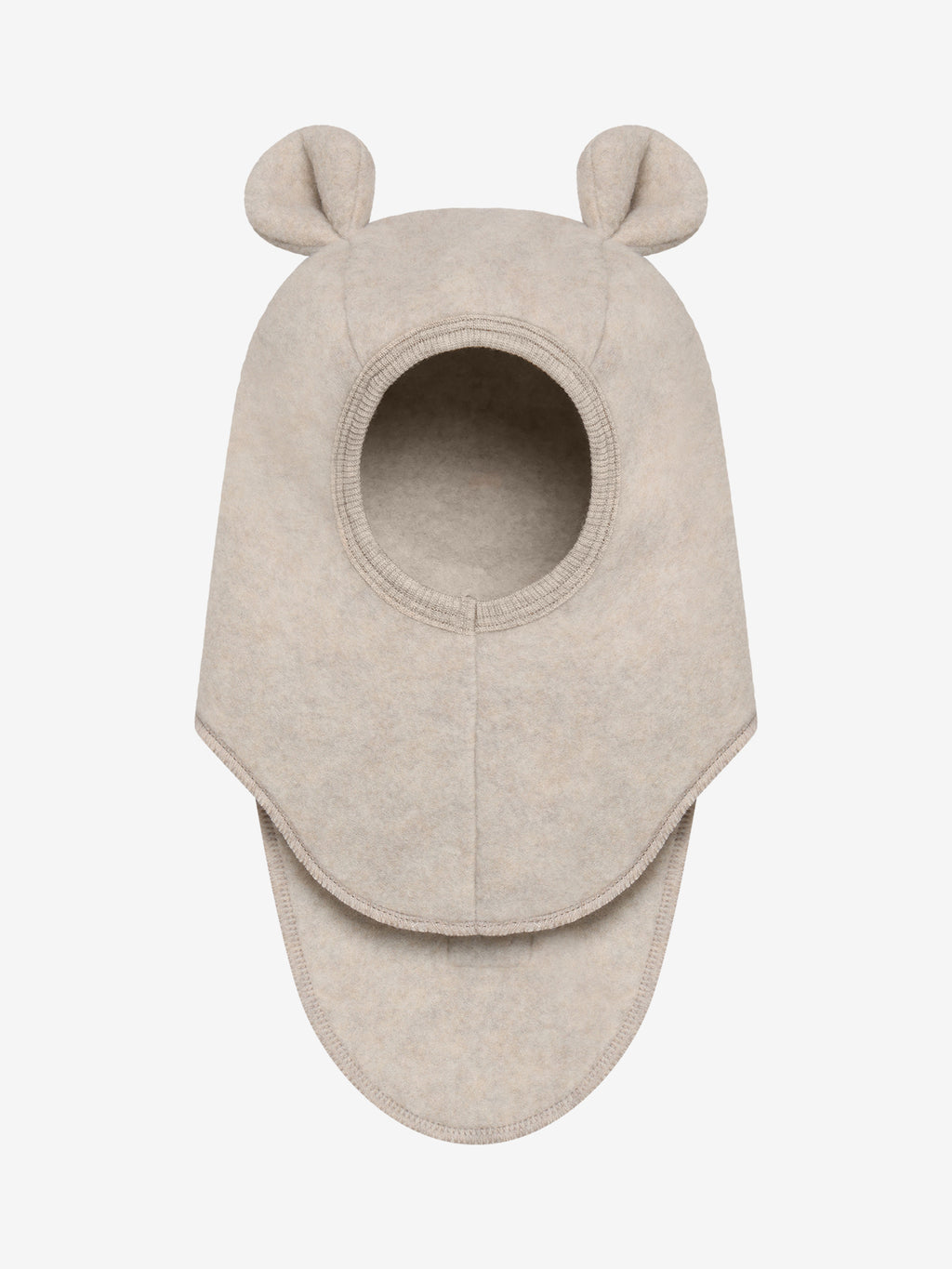 Balaclava Ears Wool Fleece - Camel Melange